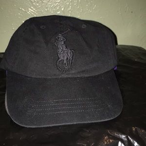 Black polo cap